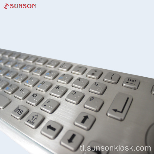 Diebold Metal Keyboard na may Track Ball